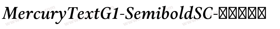 MercuryTextG1-SemiboldSC字体转换