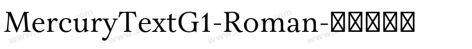 MercuryTextG1-Roman字体转换