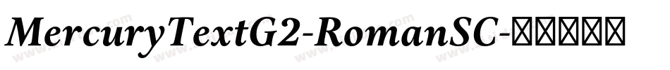 MercuryTextG2-RomanSC字体转换