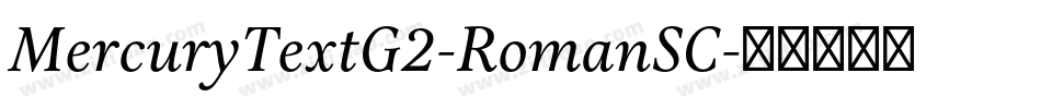 MercuryTextG2-RomanSC字体转换