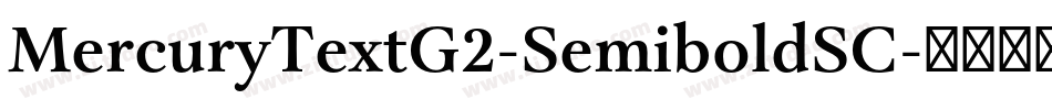 MercuryTextG2-SemiboldSC字体转换