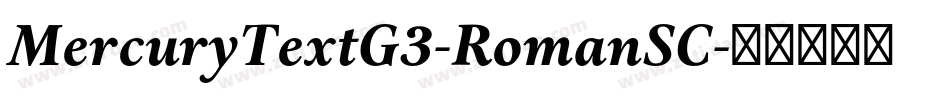 MercuryTextG3-RomanSC字体转换
