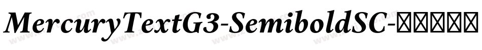 MercuryTextG3-SemiboldSC字体转换
