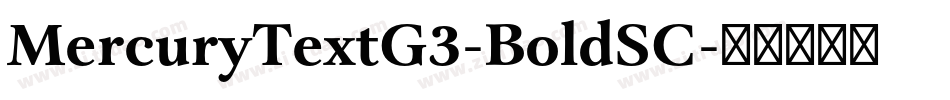 MercuryTextG3-BoldSC字体转换