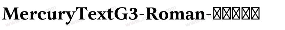 MercuryTextG3-Roman字体转换