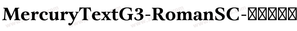 MercuryTextG3-RomanSC字体转换