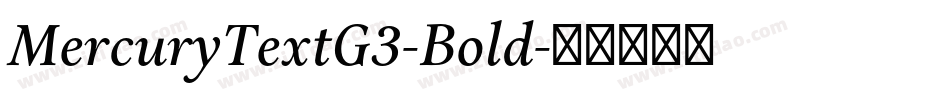MercuryTextG3-Bold字体转换