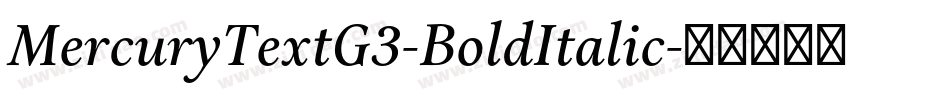 MercuryTextG3-BoldItalic字体转换