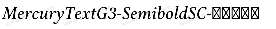 MercuryTextG3-SemiboldSC字体转换