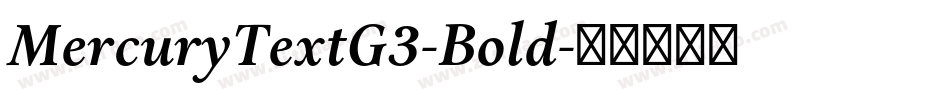 MercuryTextG3-Bold字体转换