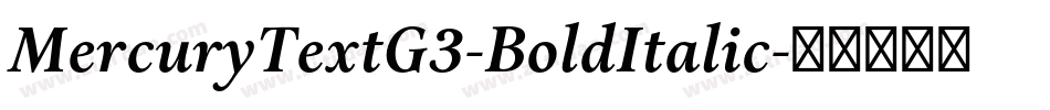 MercuryTextG3-BoldItalic字体转换