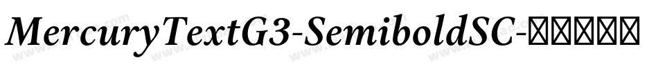 MercuryTextG3-SemiboldSC字体转换