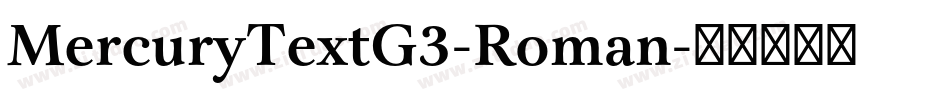 MercuryTextG3-Roman字体转换