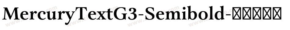MercuryTextG3-Semibold字体转换