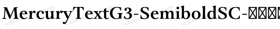 MercuryTextG3-SemiboldSC字体转换