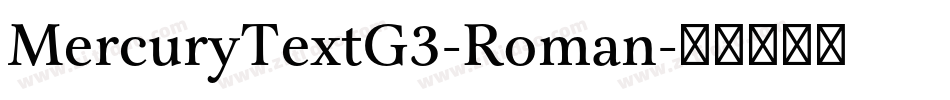 MercuryTextG3-Roman字体转换
