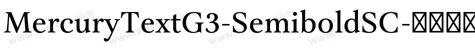 MercuryTextG3-SemiboldSC字体转换