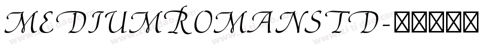 MediumRomanStd字体转换