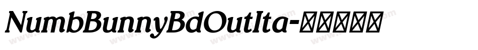 NumbBunnyBdOutIta字体转换