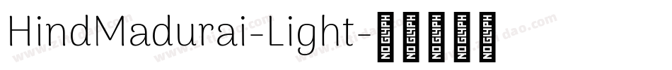 HindMadurai-Light字体转换