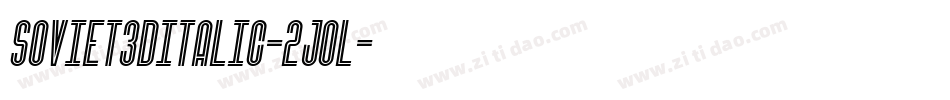 Soviet3DItalic-2Jol字体转换