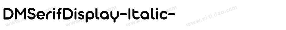 DMSerifDisplay-Italic字体转换