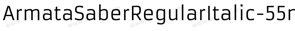ArmataSaberRegularItalic-55nj字体转换
