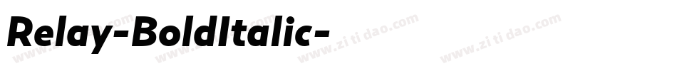 Relay-BoldItalic字体转换