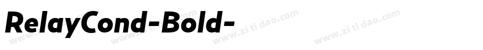 RelayCond-Bold字体转换