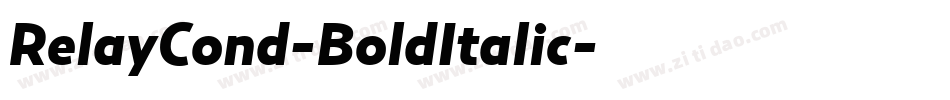 RelayCond-BoldItalic字体转换