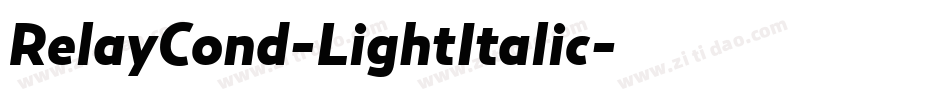 RelayCond-LightItalic字体转换