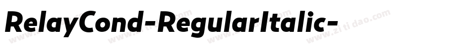 RelayCond-RegularItalic字体转换
