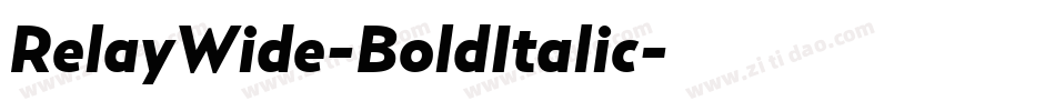 RelayWide-BoldItalic字体转换