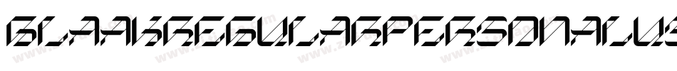 BlaakRegularPersonalUse-9DdL字体转换