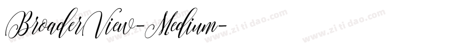 BroaderView-Medium字体转换