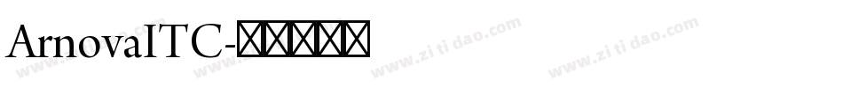 ArnovaITC字体转换