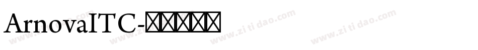 ArnovaITC字体转换