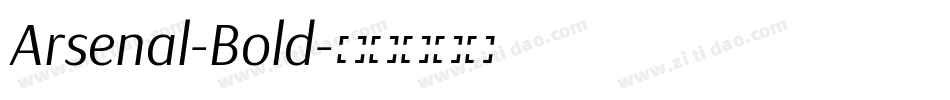 Arsenal-Bold字体转换
