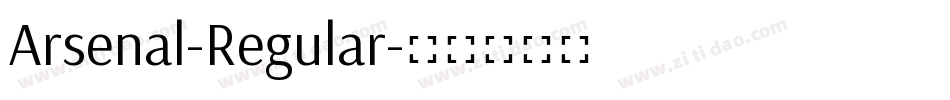 Arsenal-Regular字体转换