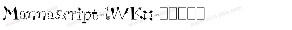Mannascript-lWK0字体转换