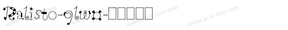 Ralisto-9lw0字体转换