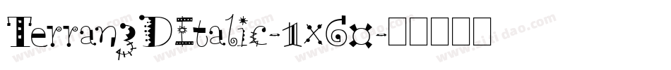 Terran3DItalic-1xG0字体转换