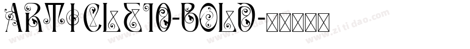 Article10-Bold字体转换
