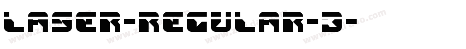 LASER-REGULAR-3字体转换
