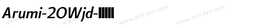 Arumi-2OWjd字体转换