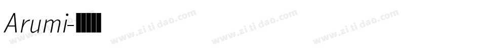 Arumi字体转换