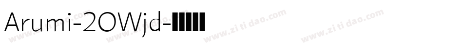 Arumi-2OWjd字体转换