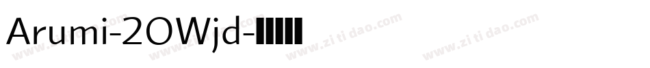 Arumi-2OWjd字体转换