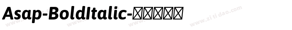 Asap-BoldItalic字体转换