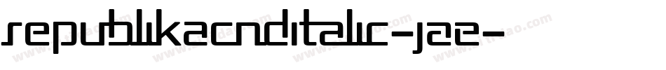 RepublikaCndItalic-JAE字体转换